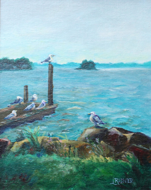 Studies of Seagulls on the Lake by Lynette Redner
