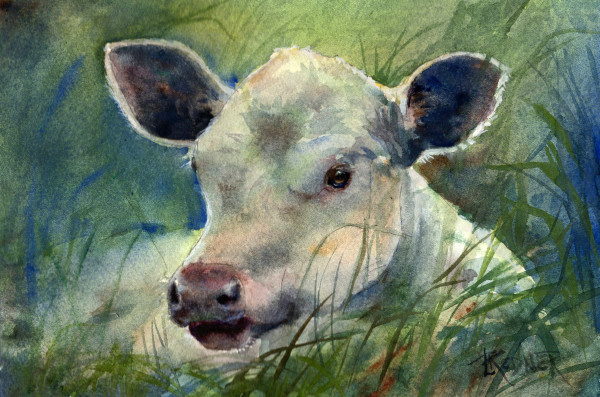 In a Quiet Place: Calf in the Pasture