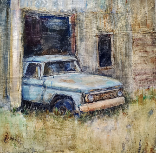 Portrait of an Old Blue Truck by Lynette Redner