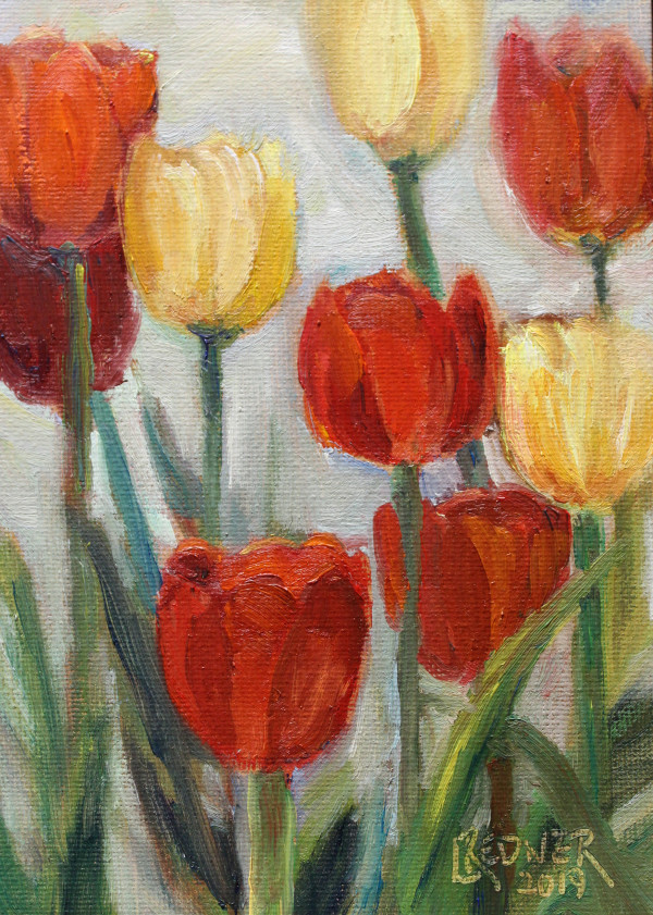 Tulips Finally! by Lynette Redner