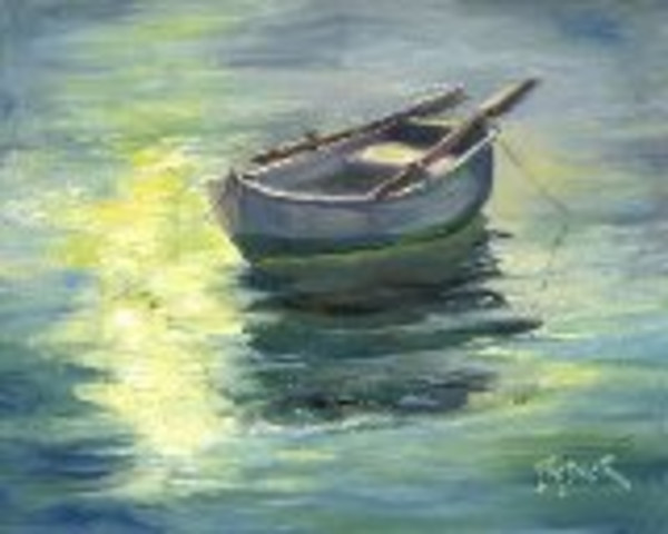 Morning Light On the Row Boat by Lynette Redner