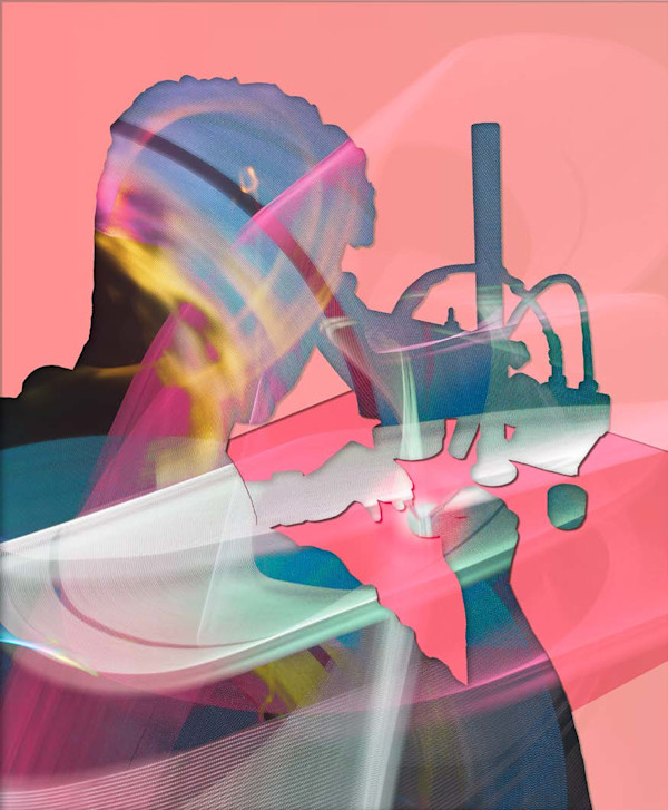 Run, Throw, Glide, Roll, Breathe: Our Kinesthetic Dynamics #1230 (Microscopy) by Lori Hepner