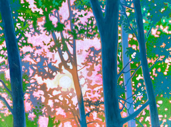 Blue Trees Pink Sky by Betni Kalk