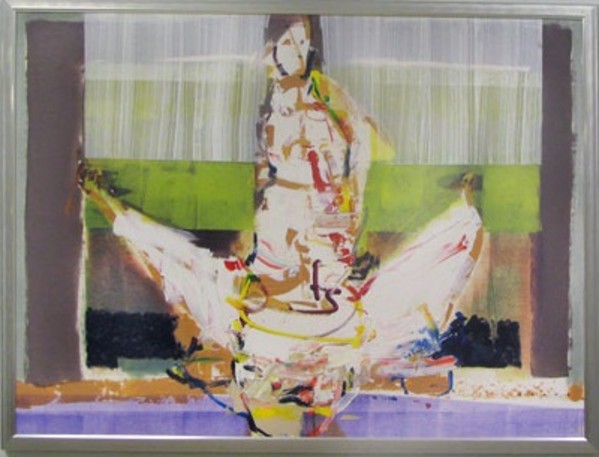 Seated Figure Triptych No. 1 (left) by Larry Roots