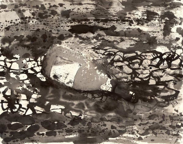 Landscape Sketch, Milledge after the game (Athens, Georgia) by Vivian Liddell