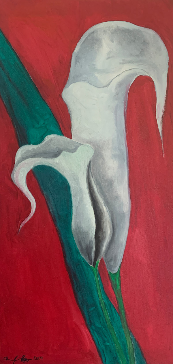 Graceful Blooms in Scarlet Contrast by Christopher Hoppe