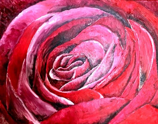 Red Petals of the Rose of Life by Christopher John Hoppe