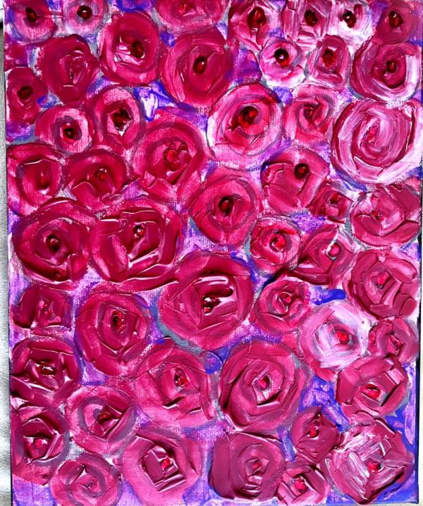 Tons of pink roses by Christopher John Hoppe