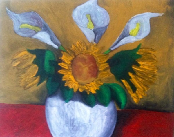 Sunflowers and Lilies by Christopher John Hoppe