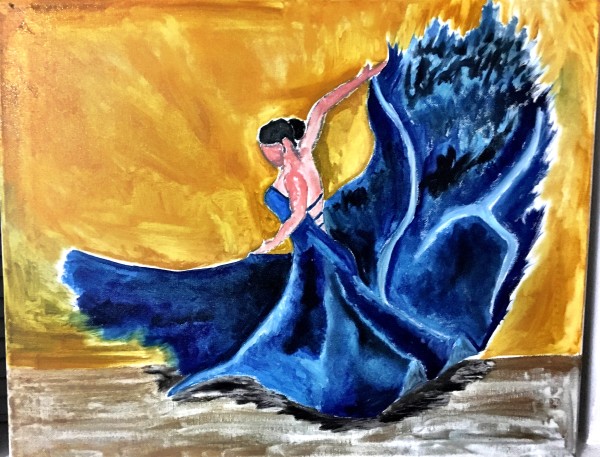 Blue Flamenco Dancer by Christopher Hoppe