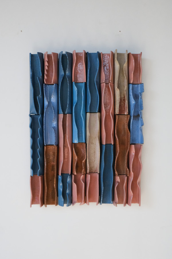 Blue + Pink Waves by BEN MEDANSKY