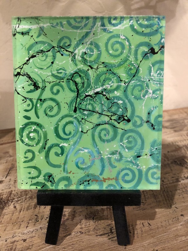 Green Swirls by Janetta Smith