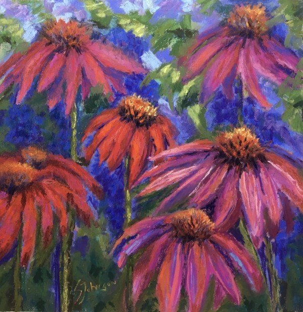Cone Flowers by Susan  Frances Johnson