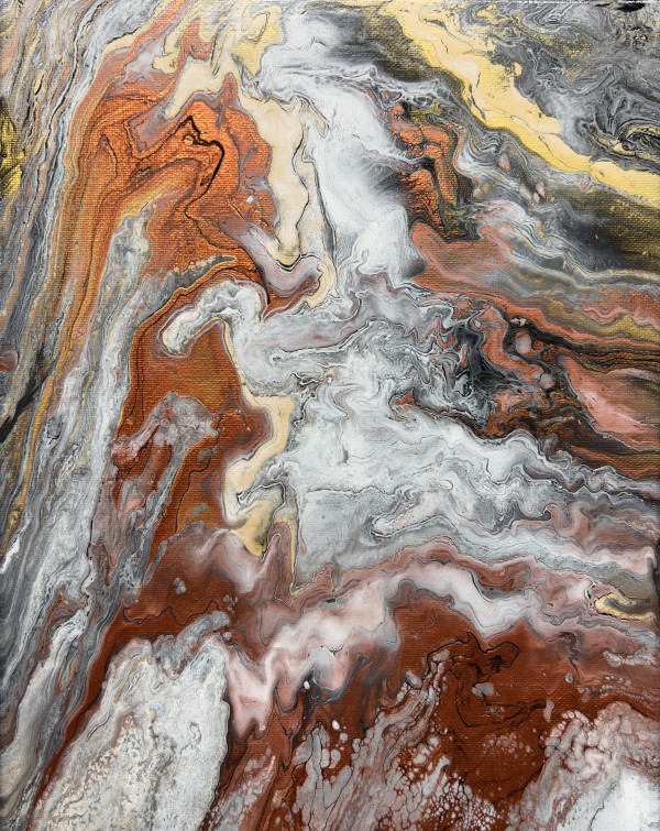 Red Marble Swirl by Susan  Frances Johnson