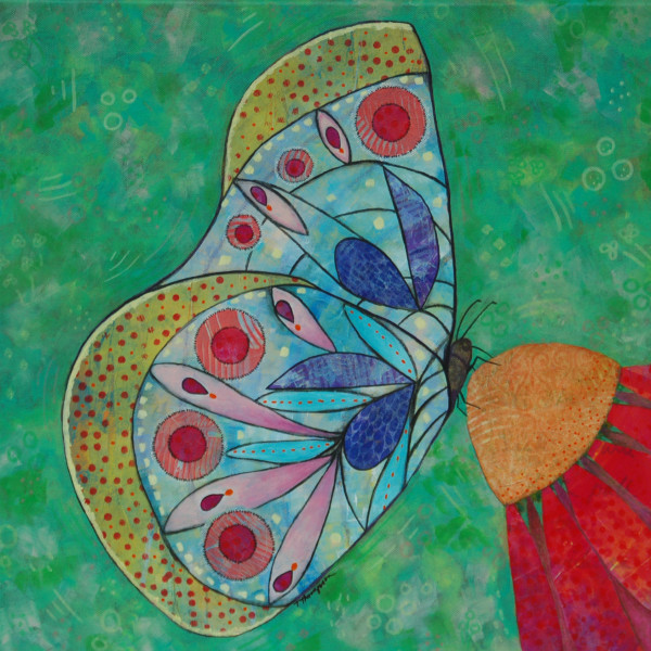 Butterfly #2 Philippians 4:6-8, Proverbs 3:5-6 Hebrews 11:1 by Tracy Steel Thompson