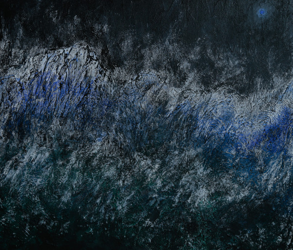 The Blue Sea has dyed the Moon Blue. by Cheyoung Yoon