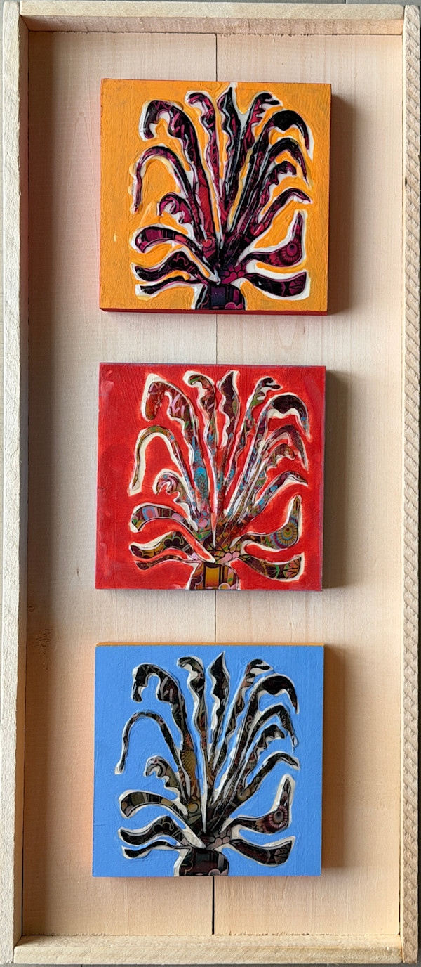 CRATED Seaweed Bouquet Orange Red Blue by Tina Psoinos