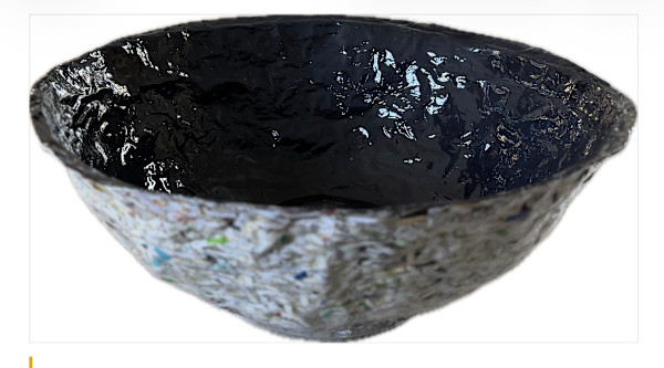 Bowl Black/ Mosaic by Tina Psoinos, Image 1.