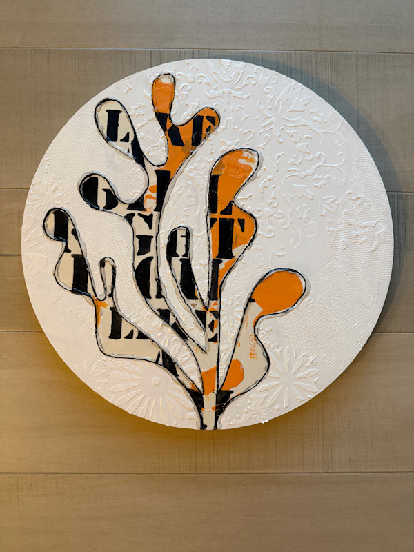 Fight Like Girl Floral Orange by Tina Psoinos