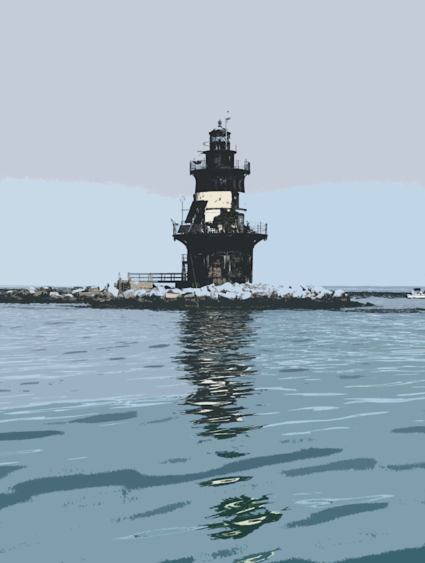 Orient Point Lighthouse_clr_48x36_2023 by Tina Psoinos, Image 1.