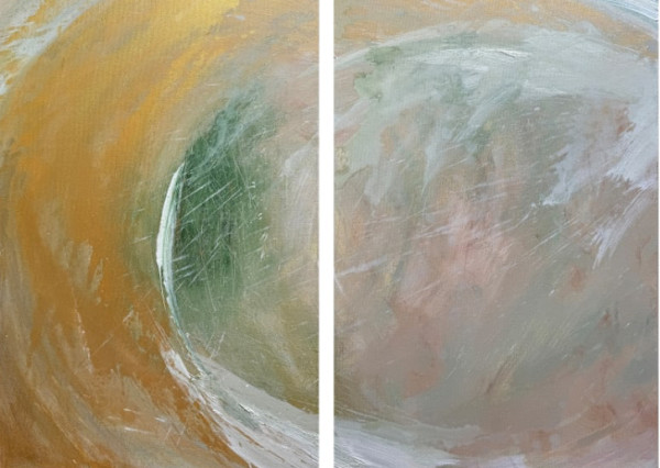 Golden Hour_Diptych by Tina Psoinos