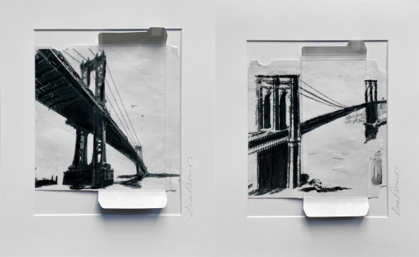 Manhattan & Brooklyn Bridge_on chocolate cover LE of 5 +2AP by Tina Psoinos