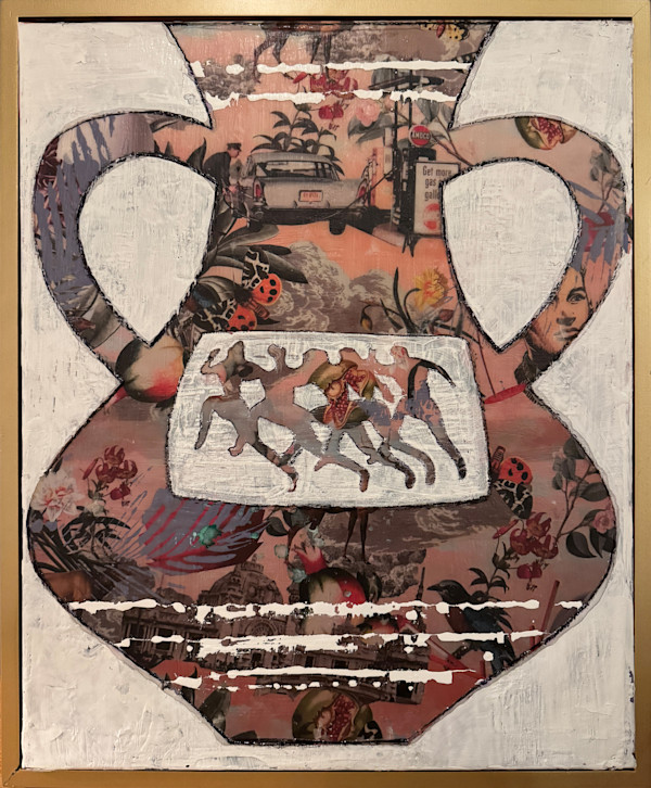 Vessel Pink Light Sculpture by Tina Psoinos