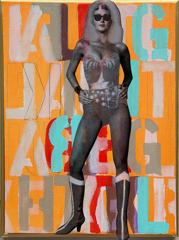 WW Fight Like A Girl Orange_Light Sculpture by Tina Psoinos