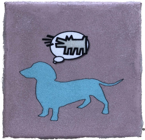 Dog Dreams of Haring Rose Proof 1