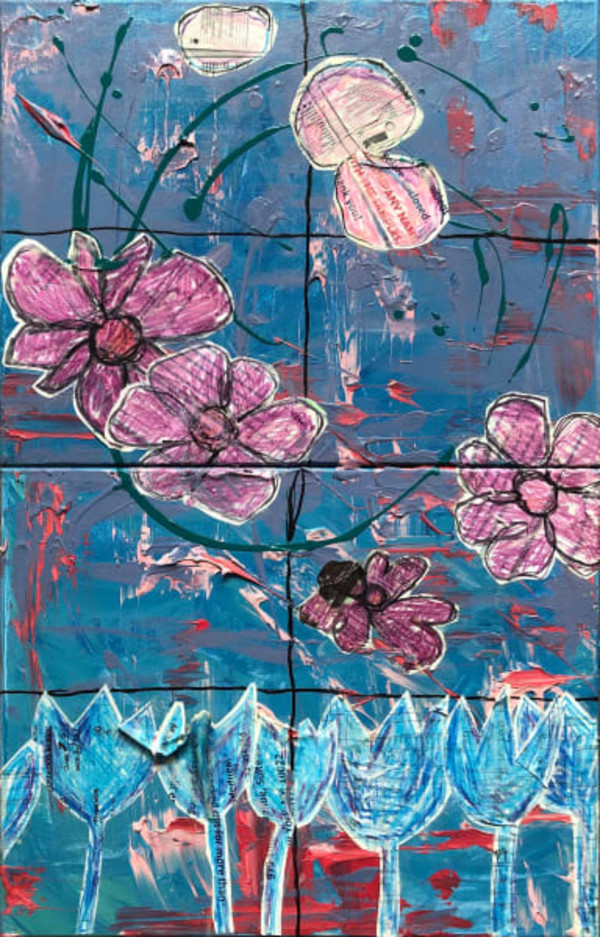 Urban Flora Blue by Tina Psoinos