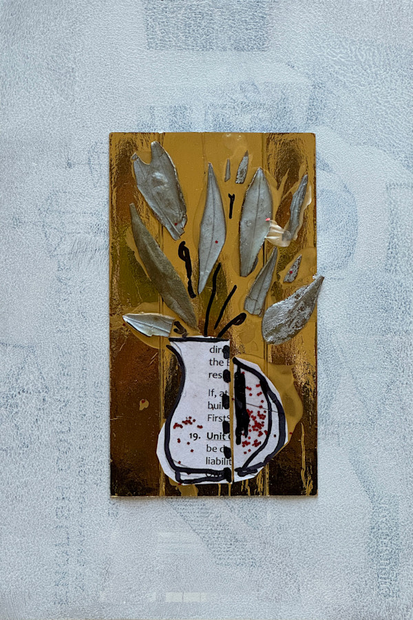 Floral Gold Silver by Tina Psoinos