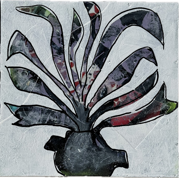 In Full Bloom Purple 9x9 by Tina Psoinos
