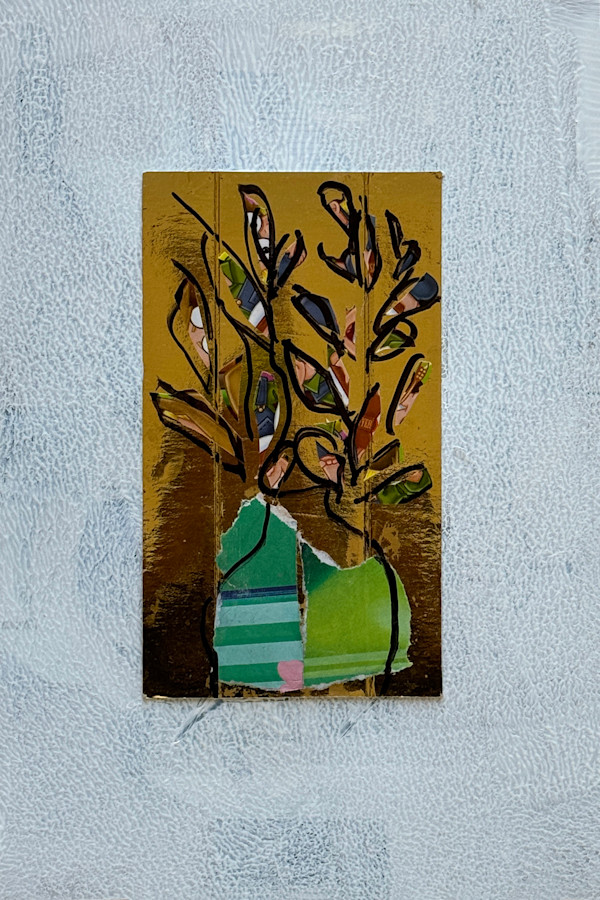 Floral Gold Green by Tina Psoinos