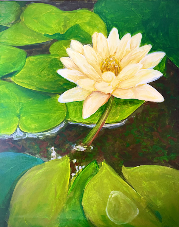 Long Stemmed Water Lily by Karen Elizabeth LeCocq