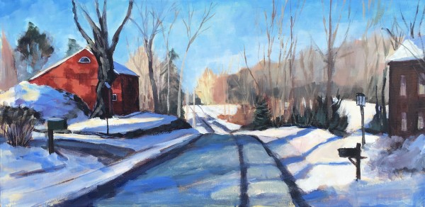 Wintery Ride on Wallingford Road by Linda S. Marino