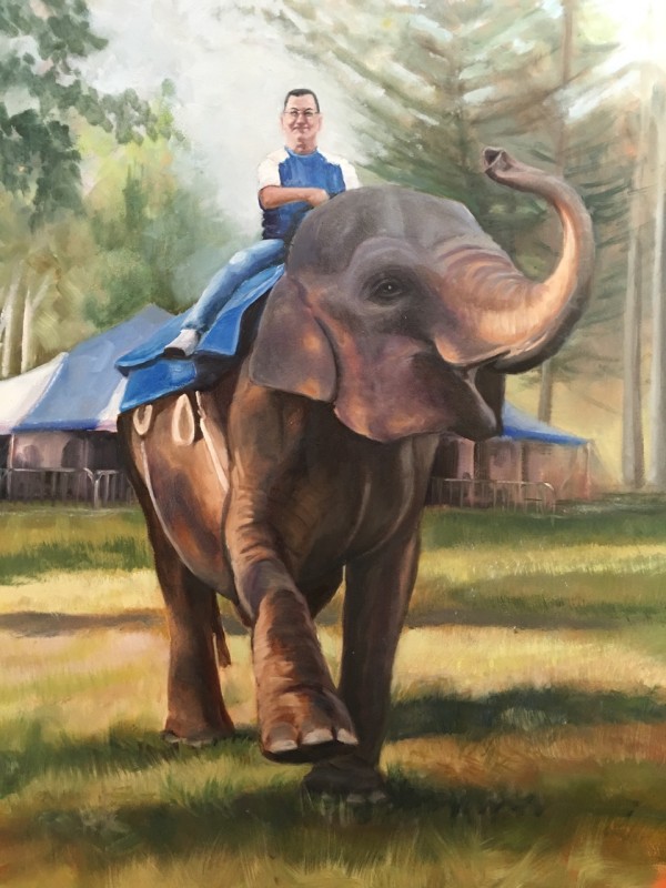 Charles with his Elephant by Linda S. Marino