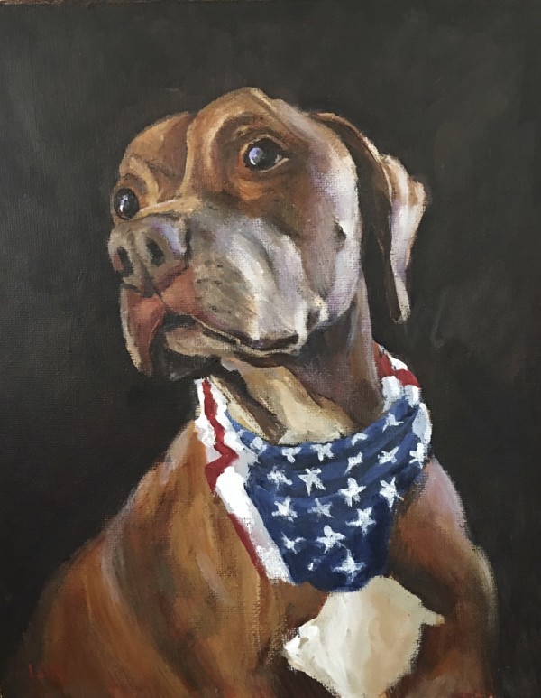 Max - Dog Portrait for Jim by Linda S. Marino