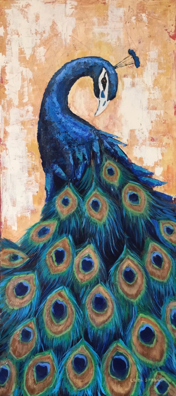 Peacock Cascade by Linda S. Marino