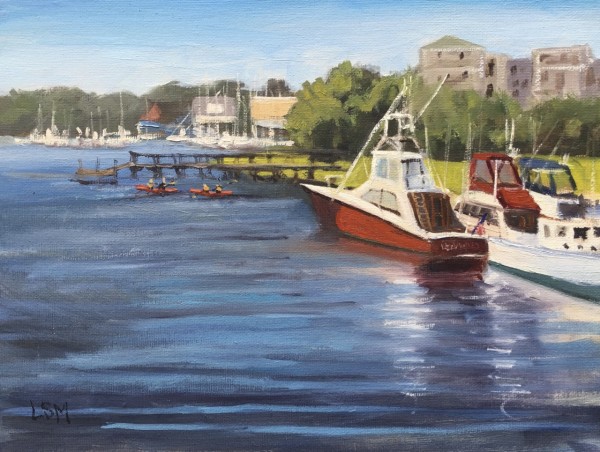 Red Boat, River Bend, Branford, CT by Linda S. Marino
