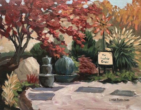 Fountain Garden, Acer Gardens, Deep River, CT by Linda S. Marino