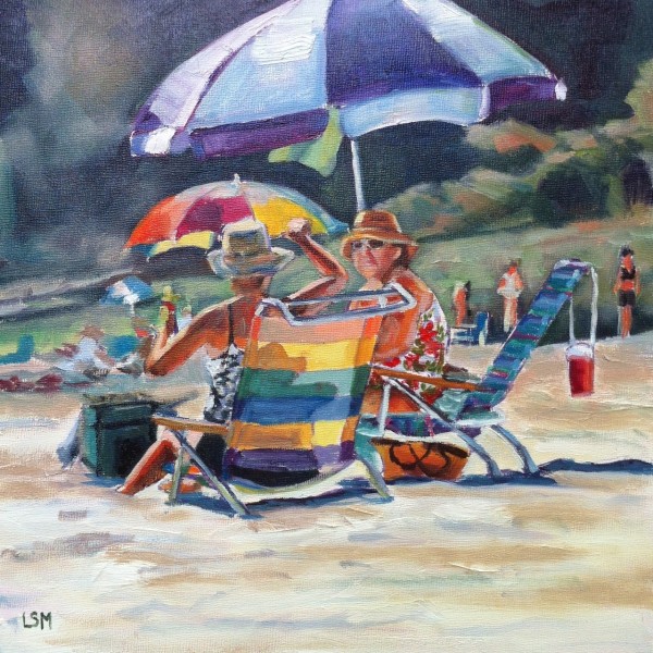 Purple Umbrella by Linda S. Marino