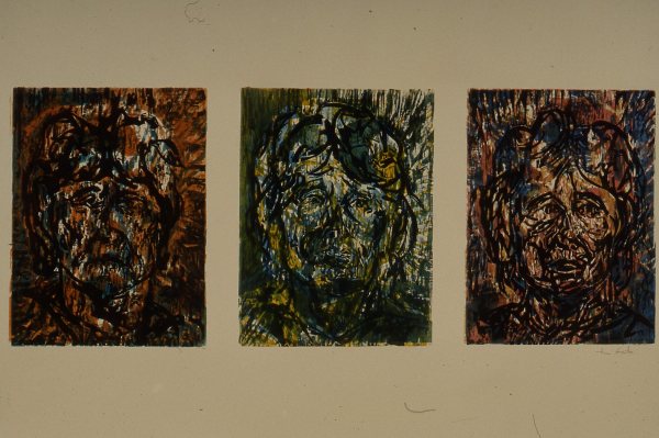 Three Wood Block Prints III by Anne Labovitz