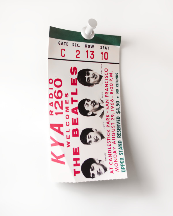 Beatles Ticket, 1966 -  3/7 by Miles Jaffe