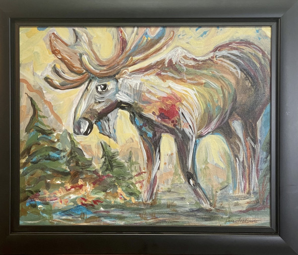 Moose Season Framed by Caron McBride