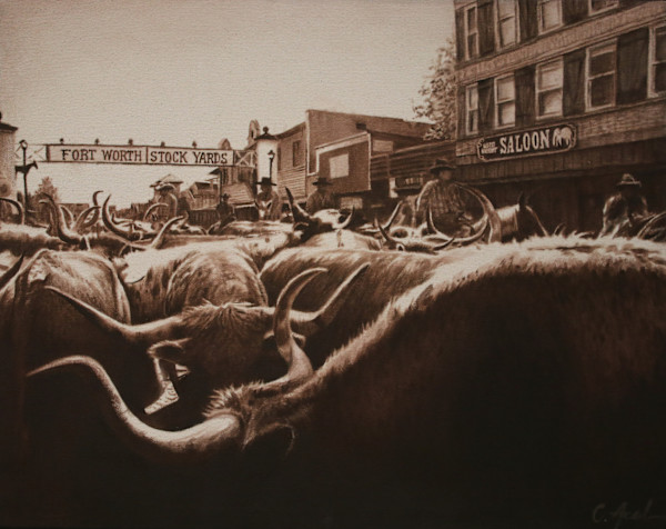 Fort Worth Stockyards circa 1966 by Carol L. Acedo, Image 1.
