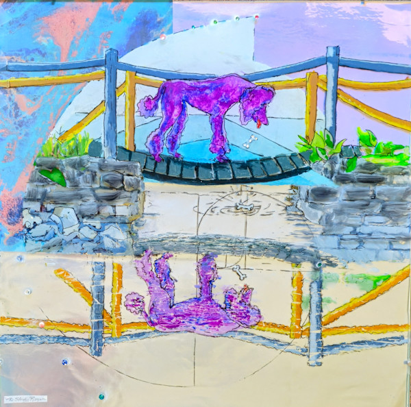 "The Vanishing Prize" (reverse glass painting) by Debi Slowey-Raguso, Image 1.