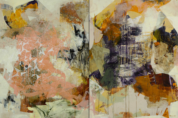 Autumn Lights  I and II (dyptic) by Paula Valenzuela