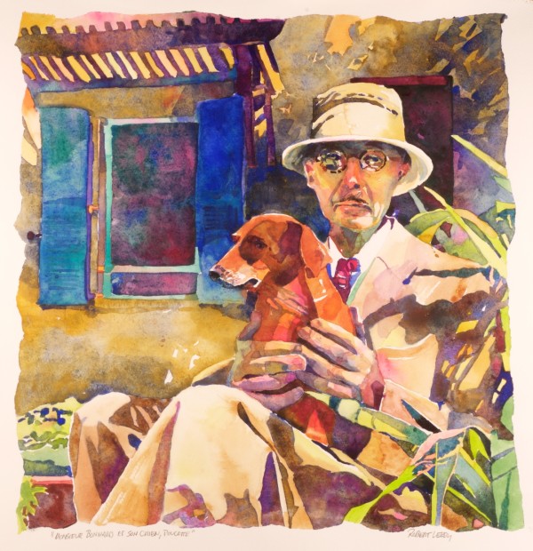 "monsieur Bonnard et son chien, Poucette" by Robert H. Leedy