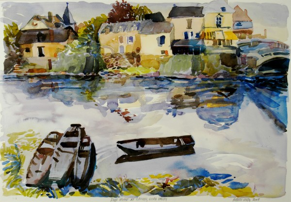 "River Vienne at Chinon, Loire Valley" by Robert H. Leedy