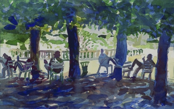 "A Break From The Heat - Jardin du Luxembourg" by Robert H. Leedy